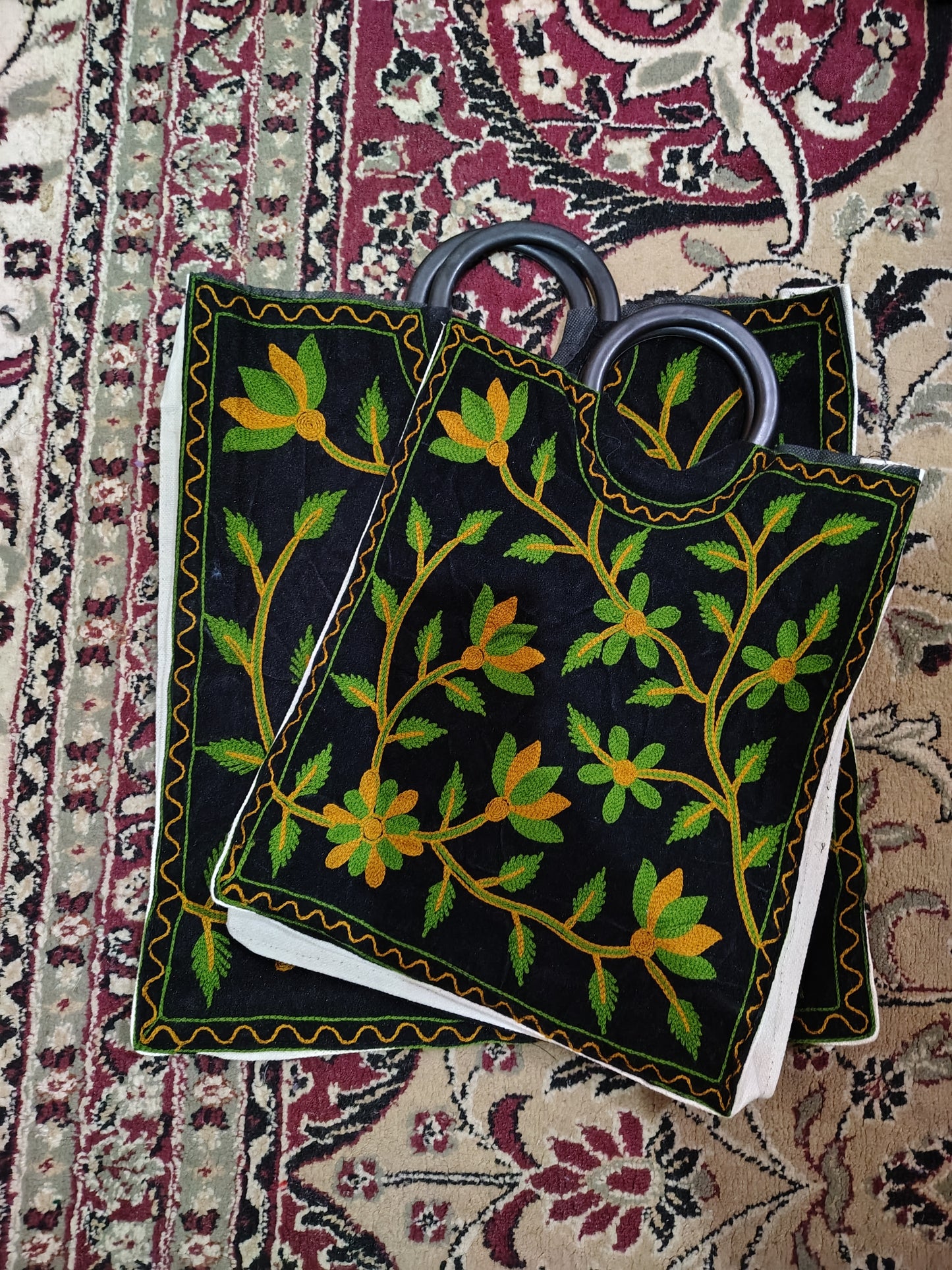 Kashmiri-Crafted Handbags - Non Zipper - Pack of Two